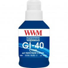 Чернила WWM Canon G5040/G6040/G7040, GM2040/GM4040, Cyan, 190 мл, водорастворимые (G40C)