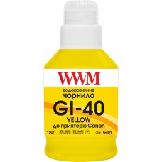 Чернила WWM Canon G5040/G6040/G7040, GM2040/GM4040, Yellow, 190 мл, водорастворимые (G40Y)
