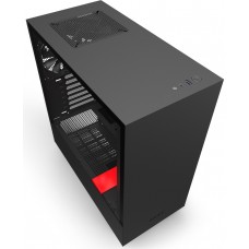 Корпус NZXT H510 Compact Mid Tower Black/Red, без БЖ, ATX (CA-H510B-BR)