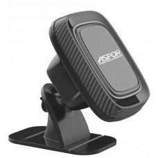 Автотримач для телефону Aspor J6, Black, на лобове скло, панель приладів автомобіля