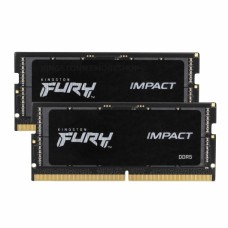 Память SO-DIMM, DDR5, 8Gb x 2 (16Gb Kit), 4800 MHz, Kingston Fury Impact (KF548S38IBK2-16)