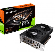 Видеокарта GeForce RTX 3060, Gigabyte, WINDFORCE OC, 12Gb GDDR6 (GV-N3060WF2OC-12GD)