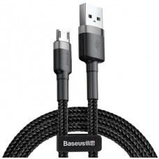 Кабель USB - micro USB 2 м Baseus Cafule 1.5A Grey/Black, двухсторонний (CAMKLF-CG1)