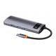 Концентратор USB 3.0 Baseus Metal Gleam Series 5-in-1 Type-C, Gray (CAHUB-CX0G)