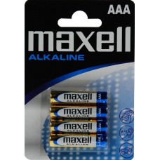 Батарейка AAA (LR03), щелочная, Maxell, 4 шт, 1.5V, Blister (723671.04)