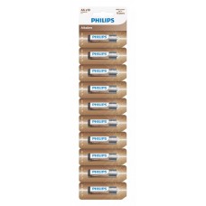 Батарейка AA (LR6), щелочная, Philips Entry Alkaline, 10 шт, 1.5V, Blister (LR6AL10S/10)