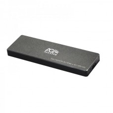 Кишеня зовнішня M.2 AgeStar 31UBVS6C, Black,  Type-C, для 2242/2260/2280 M-key NVME SSD; B & M key NVME SSD; або B & M key SATA SSD