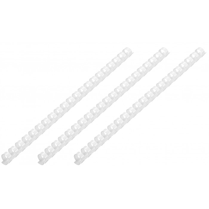 Пружини пластикові 2E, діаметр 12 мм, білі, 100 шт (2E-PL12-100WH)