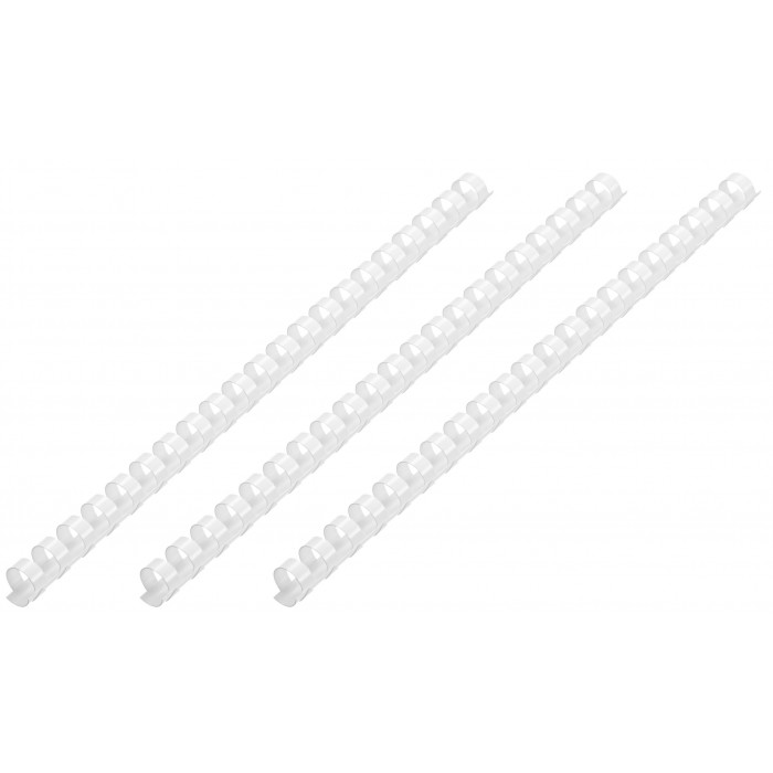 Пружини пластикові 2E, діаметр 14 мм, білі, 100 шт (2E-PL14-100WH)