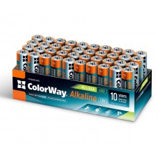 Батарейка AAA (LR03), лужна, СolorWay Alkaline Power, 40 шт, 1.5V, Color box (CW-BALR03-40CB)