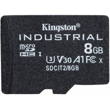 Карта памяти microSDHC, 8Gb, Kingston Industrial, без адаптера (SDCIT2/8GBSP)