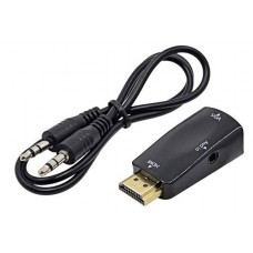 Адаптер HDMI (M) - VGA (F), STLab, Black, аудиокабель (U-991)