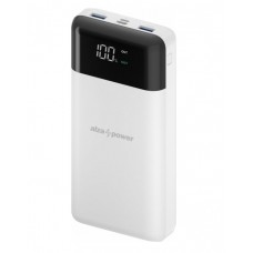 Универсальная мобильная батарея 30000 mAh, AlzaPower Parade, White, 18 Вт (APW-PBPA30PW)