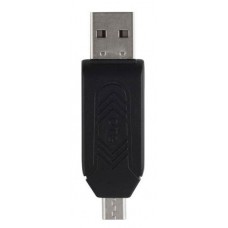 Картридер зовнішній STLab U-375, Black, USB / microUSB, для SD / microSD