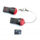 Картридер внешний STLab U-374, Black/Red, USB, для microSD