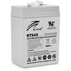 Батарея для ДБЖ 6В 4.0Ач Ritar RT640 / 6V 4.0Ah / 70х47х107 мм