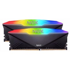 Память 16Gb x 2 (32Gb Kit) DDR4, 3600 MHz, Apacer NOX RGB, Black (AH4U32G36C25YNBAA-2)