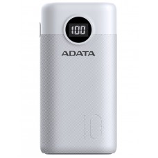 Универсальная мобильная батарея 10000 mAh, ADATA P10000QCD, White, 22.5 Вт (AP10000QCD-DGT-CWH)