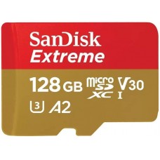 Карта памяти microSDXC, 128Gb, SanDisk Extreme, SD адаптер (SDSQXAA-128G-GN6MA)