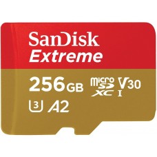 Карта пам'яті microSDXC, 256Gb, SanDisk Extreme, SD адаптер (SDSQXAV-256G-GN6MA)