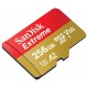 Карта памяти microSDXC, 256Gb, SanDisk Extreme, SD адаптер (SDSQXAV-256G-GN6MA)