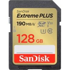 Карта пам'яті SDXC, 128Gb, SanDisk Extreme Plus (SDSDXWA-128G-GNCIN)