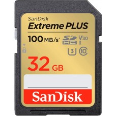 Карта памяти SDHC, 32Gb, SanDisk Extreme Plus (SDSDXWT-032G-GNCIN)