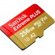 Карта пам'яті microSDXC, 256Gb, SanDisk Extreme Plus, SD адаптер (SDSQXBD-256G-GN6MA)