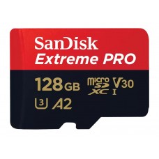 Карта памяти microSDXC, 128Gb, SanDisk Extreme PRO, SD адаптер (SDSQXCD-128G-GN6MA)