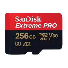 Карта пам'яті microSDXC, 256Gb, SanDisk Extreme PRO, SD адаптер (SDSQXCD-256G-GN6MA)