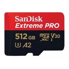 Карта памяти microSDXC, 512Gb, SanDisk Extreme PRO, SD адаптер (SDSQXCD-512G-GN6MA)