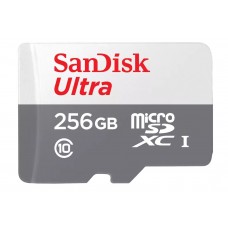 Карта пам'яті microSDXC, 256Gb, SanDisk Ultra, без адаптера (SDSQUNR-256G-GN3MN)