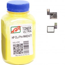 Тонер + чіп HP CLJ Pro M252/M452/M552/M553, Canon LBP-610/710, Yellow, 40 г, AHK (3203133)