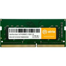 Пам'ять SO-DIMM, DDR4, 8Gb, 2666 MHz, Atria, 1.2V, CL19 (UAT42666CL19SK1/8)