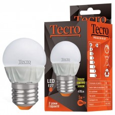 Лампа светодиодная E27, 5W, 3000K, G45, Tecro, 450 lm, 220V (PRO-G45-5W-3K-E27)