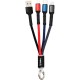 Кабель USB - Lightning + micro USB + Type C 0.2 м Gelius 