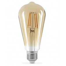 Лампа світлодіодна E27, 6 Вт, 2200K, ST64, Titanum Filament, 540 Лм, 220V (TLFST6406272A)