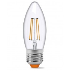 Лампа светодиодная E27, 4 Вт, 4100K, C37, Videx Filament, 510 Лм, 220V (VL-C37F-04274)