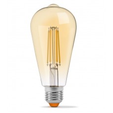 Лампа світлодіодна E27, 6 Вт, 2200K, ST64, Videx Filament, 600 Лм, 220V, дімерна (VL-ST64FAD-06272)