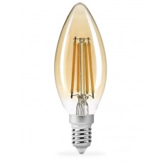 Лампа світлодіодна E14, 4 Вт, 2200K, C37, Titanum Filament, 400 Лм, 220V (TLFC3704142A)