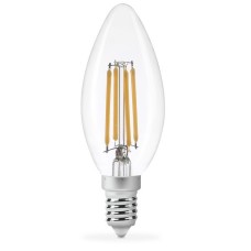 Лампа светодиодная E14, 4 Вт, 4100K, C37, Titanum Filament, 470 Лм, 220V (TLFC3704144)