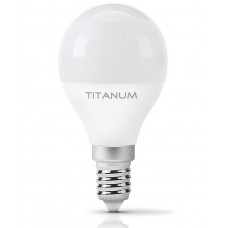 Лампа светодиодная E14, 6 Вт, 3000K, G45, Titanum, 510 Лм, 220V (TLG4506143)
