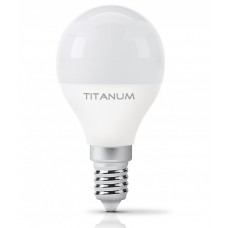 Лампа светодиодная E14, 6 Вт, 4100K, G45, Titanum, 510 Лм, 220V (TLG4506144)