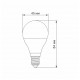 Лампа светодиодная E14, 3.5 Вт, 3000K, G45, Videx, 350 Лм, 220V (VL-G45e-35143)
