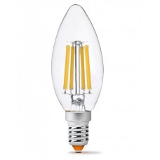 Лампа светодиодная E14, 6 Вт, 4100K, C37, Videx Filament, 880 Лм, 220V (VL-C37F-06144)