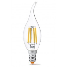 Лампа светодиодная E14, 6 Вт, 4100K, C37, Videx Filament, 880 Лм, 220V (VL-C37Ft-06144)