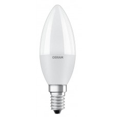 Лампа светодиодная E14, 6.5 Вт, 3000K, B60, Osram, 550 Лм, 220V (4058075623569)