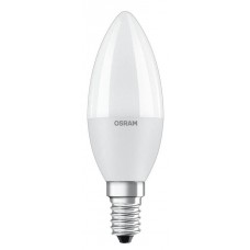 Лампа светодиодная E14, 6.5 Вт, 4000K, B60, Osram, 550 Лм, 220V (4058075623590)