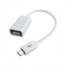 Переходник USB 2.0 (F) - microUSB (M), White, Lapara, 16 см