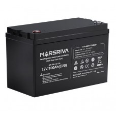 Батарея для ИБП 12В 100Aч Marsriva, Black, AGM Gel Deep-cycle, до 25A, M8 (MR-PBL12-100)